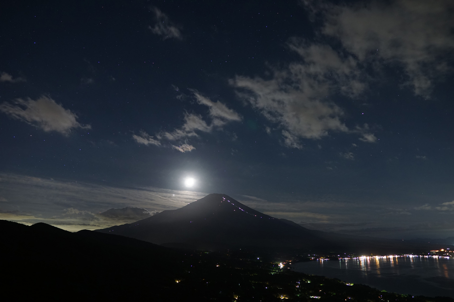 月と木星の接近（18年8月17日）