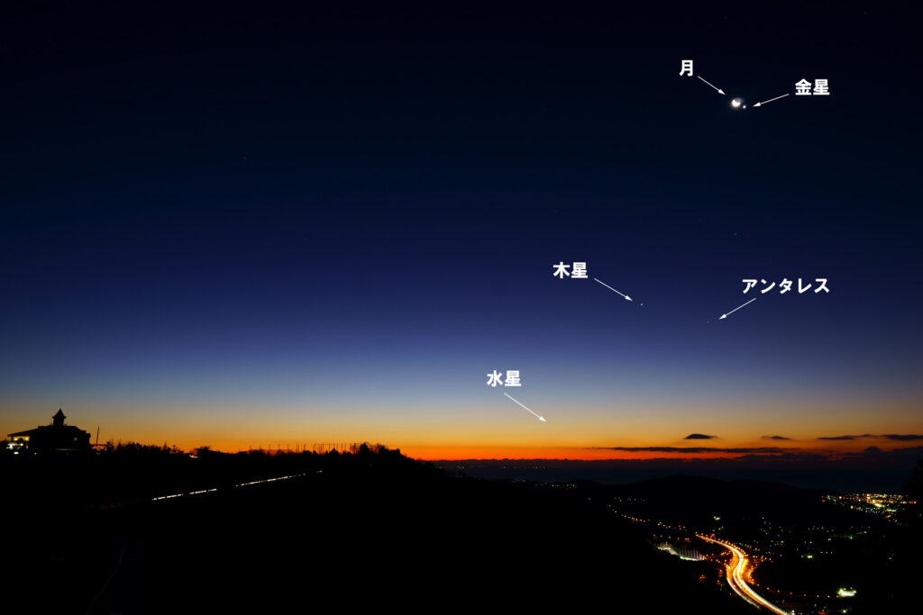 月と金星の接近