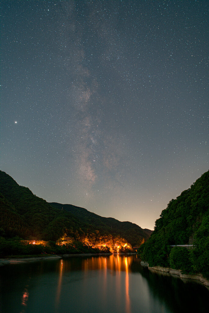 丹沢湖からの夏の天の川