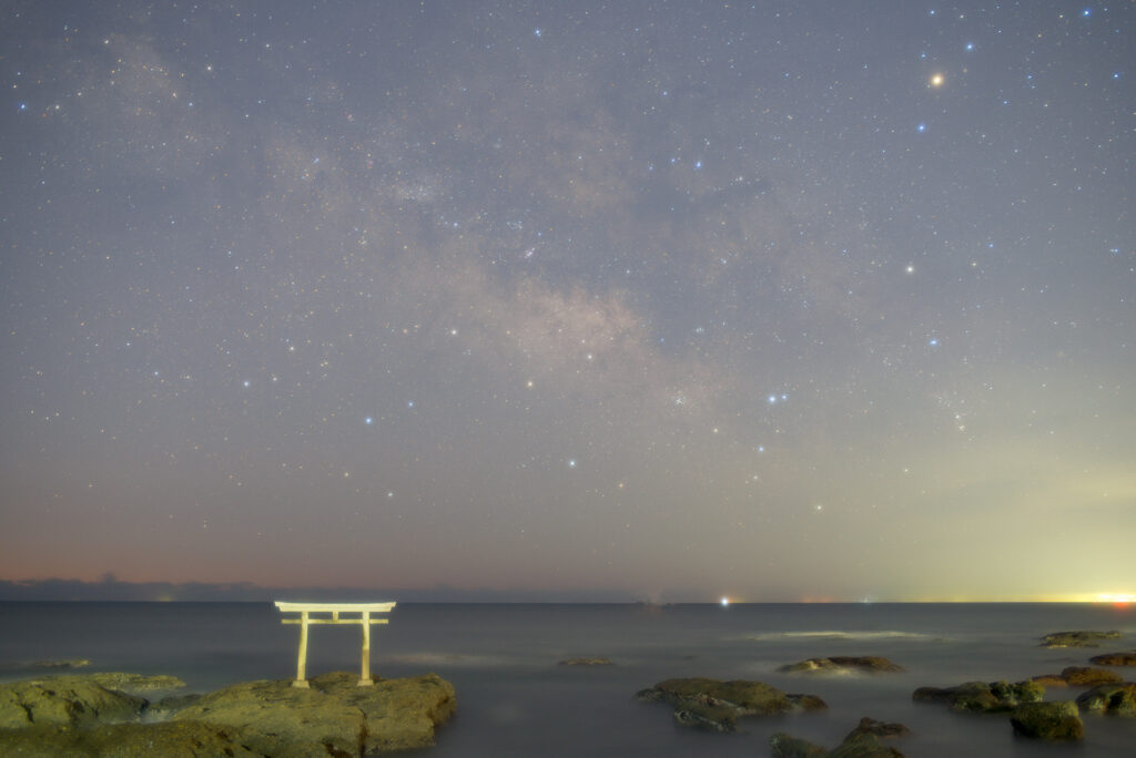 大洗海岸からの夏の天の川2