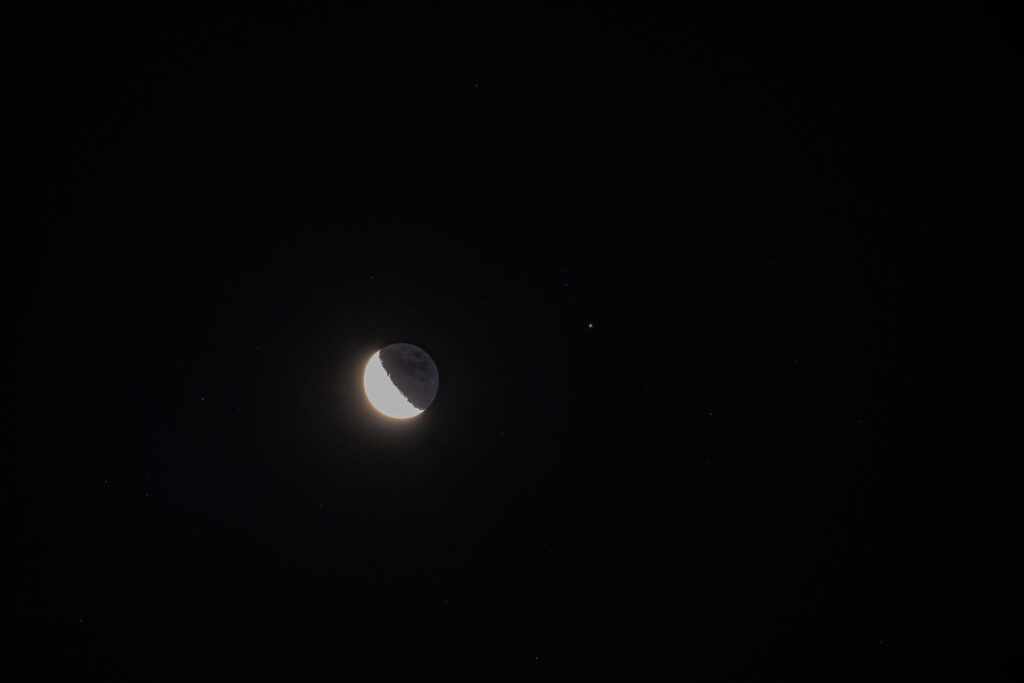 火星と月の接近（火星食後）