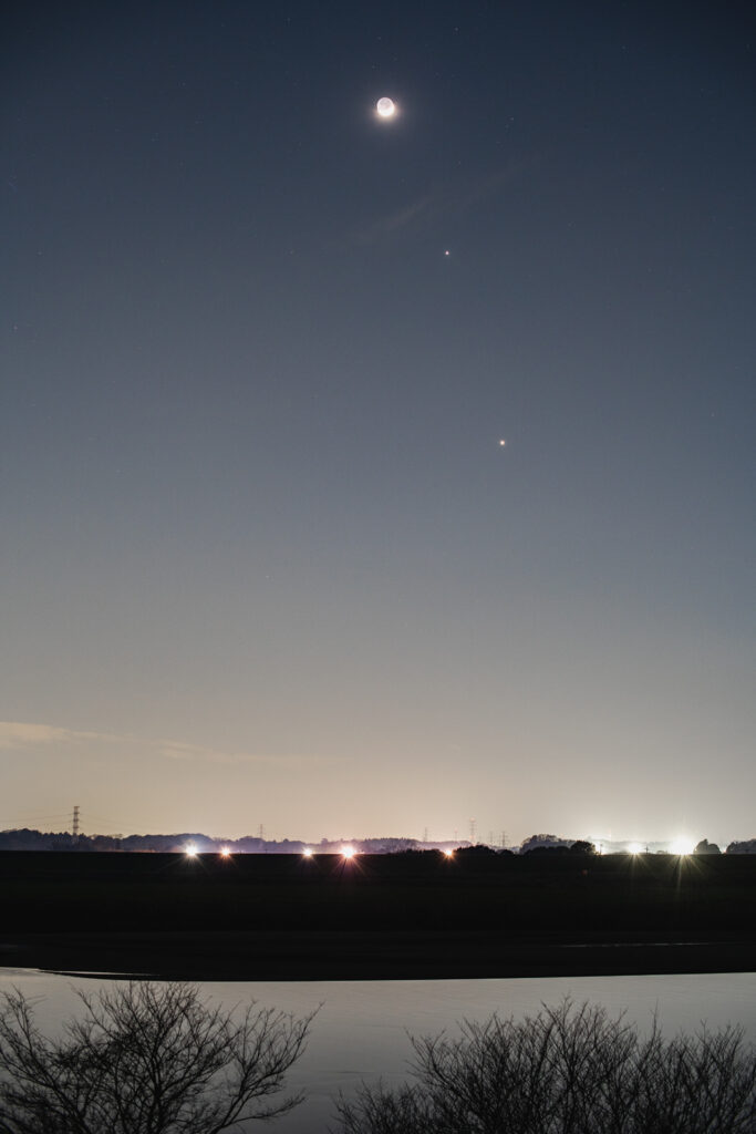 金星、木星、月