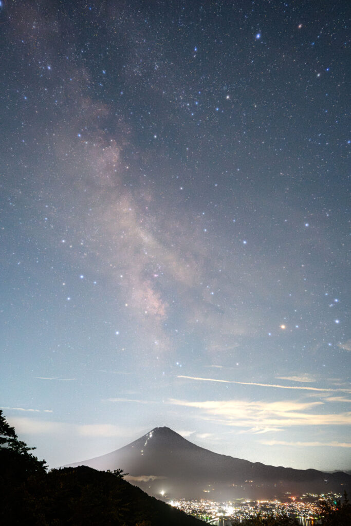 富士山頂からの月の出