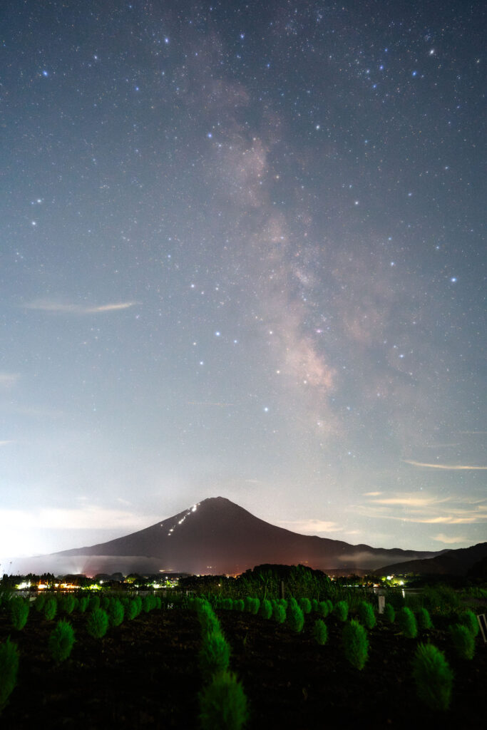 富士山頂からの月の出